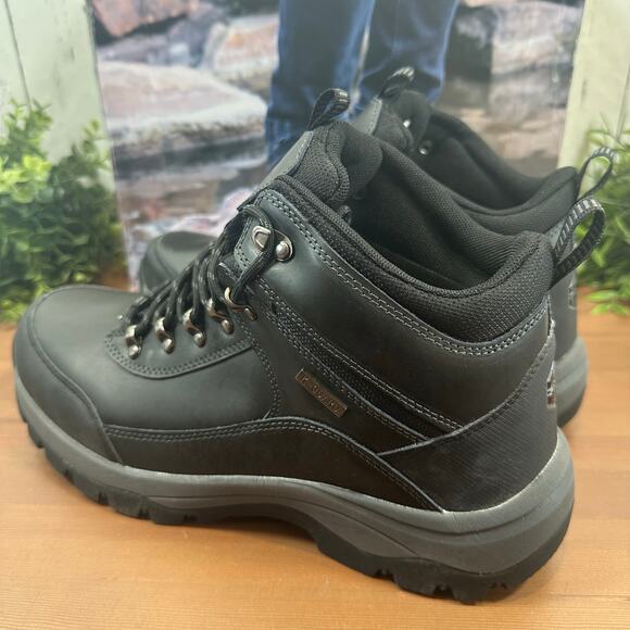 Khombu Men's Summit Black Leather Hiking Boots Size 12 - Picture 7 of 10